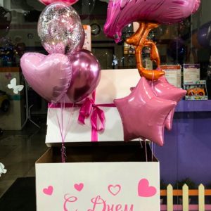 Коробка-сюрприз с фламинго