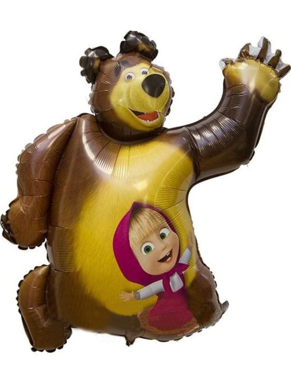 Фигурный шар Маша и медведь